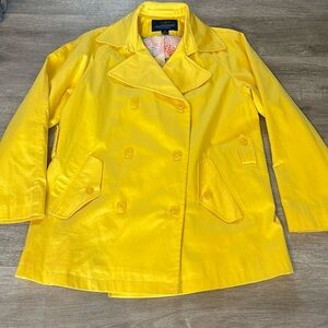 Mackintosh New England TQ261 Lemon Yellow Rain Jacket Women’s Size 6